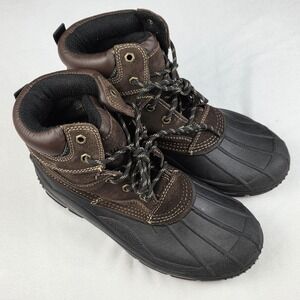 Totes Men's Winter‎ Snow Duck Boots Glacier Brown Suede WARM Waterproof Size 10M